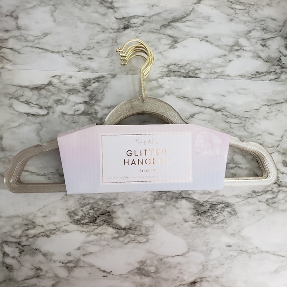 Requisite Glitter Clothing hangers Gold